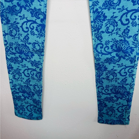 Blue printed jeggings - Picture 4 of 6